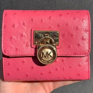 Michael Kors pink leather wallet